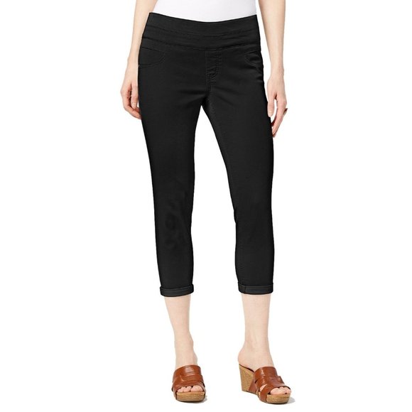 Style&co. Pants - Style & Co Womens Petite Pull-On Capri Pants ( Petite, Deep Black)